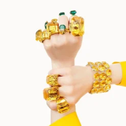 Swarovski Ring Lucent Magnetic, Green, Gult - 5613551 -SexyHair-butikk 0065346 swarovski ring lucent magnetic green gult 5613551