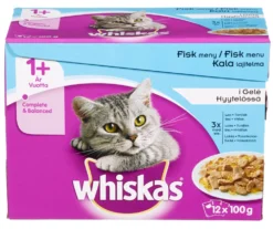 Whiskas® 1+ Fisk I Gele 12x100g