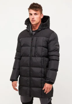 Grayson Longline Puffer Jacket - Vinterkåpe / -Frakk - Jet Black