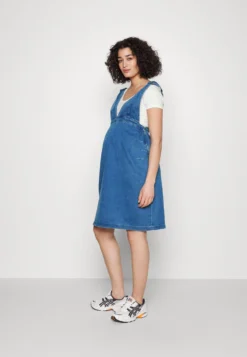 Mamalicious Mlpine Spencer Dress - Dongerikjole - Medium Blue Denim