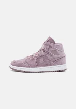 Wmns Air Jordan 1 Mid Se Edge - Høye Joggesko - Purple Smoke/White