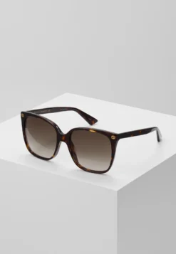 Gucci Gg Cat-Eye Round Acetate Sunglasses - Solbriller - Havana/Brown