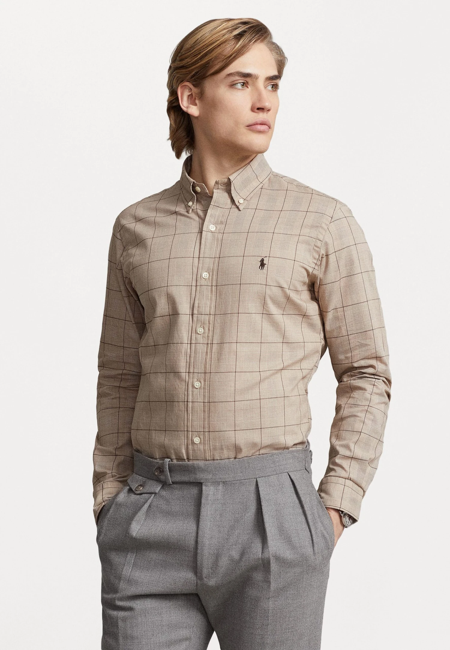 Long Sleeve Sport Shirt - Skjorte - Brown Multi 1 Long Sleeve Sport Shirt - Skjorte - Brown Multi