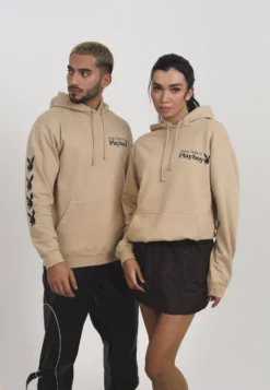 Peace Hope And Playboy Hoodie Unisex - Hoodie - Desert Sand