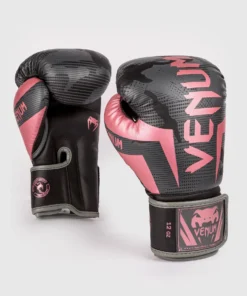 Venum Elite Boxing Gloves - Black/Pink Gold -SexyHair-butikk BG ELITE 3.0 BLACK PINK 1500 01 1