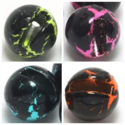 Hareline Crackle Slotted Tungsten Beads