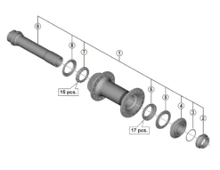 Shimano HB-MT400-B Aksel Kit