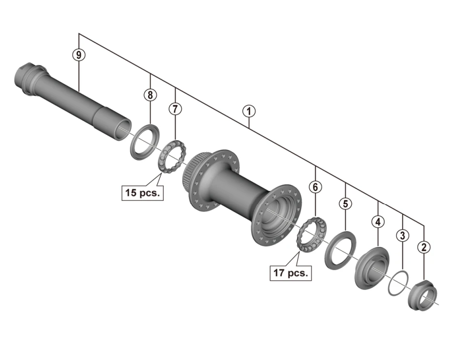 Shimano HB-MT400-B Aksel Kit 1 Shimano HB-MT400-B Aksel Kit