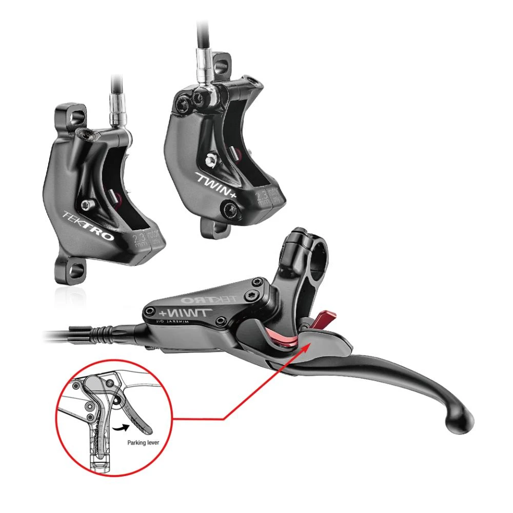 Tektro Auriga Twin+ Hydraulisk Bremsesett For Lastesykler - Venstre Side 1 Tektro Auriga Twin+ Hydraulisk Bremsesett For Lastesykler - Venstre Side
