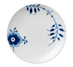 Royal Copenhagen Blå Mega Riflet Tallerken Coupe 19cm