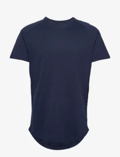 Jack & Jones JJECURVED TEE SS O-NECK - NAVY BLAZER