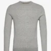Jack & Jones JJEATLAS KNIT CREW NECK - LIGHT GREY MELANGE