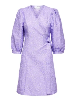 Selected Femme Julia-Siv 3/4 Short Dress - Violet Tulip