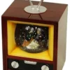 Snøkule I Retro TV Med Glasskule Med Vann Og Snø Med Led-Lys